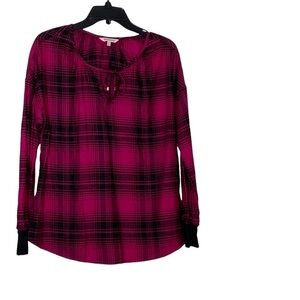 Juicy Couture red long sleeve plain top. Size M